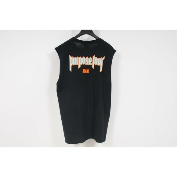 Fear of God Mens Tank Top Large Black Orange Purpose Tour Justin Beiber Staff - Picture 2 of 6